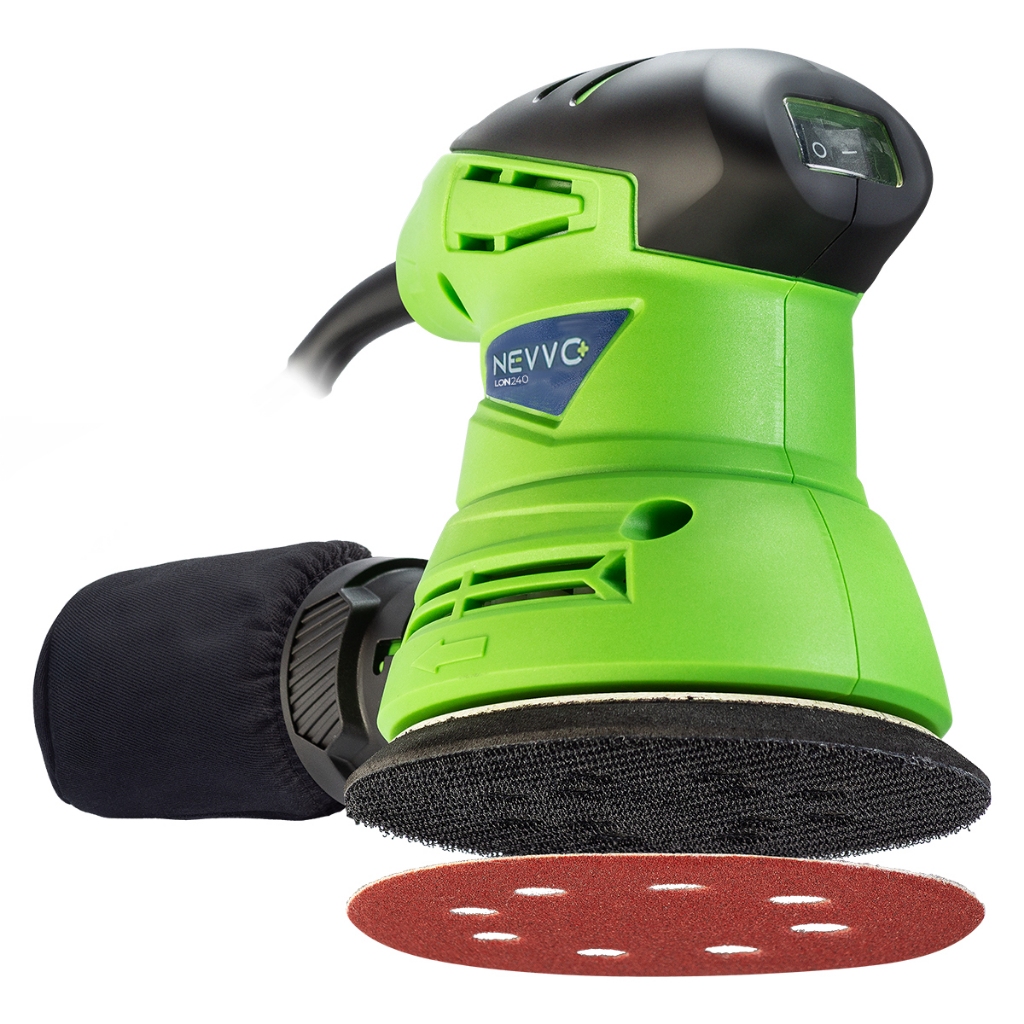 Lixadeira Roto Orbital 240W 12.000 OPM 125mm 220V C/ Coletor de Pó Removível LON240 NEVVO