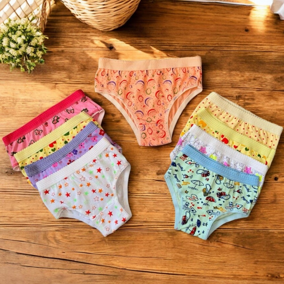 Kit 5 /10 Calcinhas Menina Infantil Bornel Estampada Cós Elástico Menina  envio imediato Variadas em Oferta na Shopee