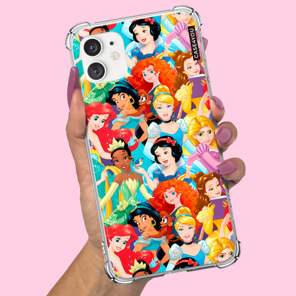 Capa Capinha para Samsung Galaxy S20 S21 S22 S23 S24 S25 FE PLUS ULTRA Anti-impacto Personalizada Princesas