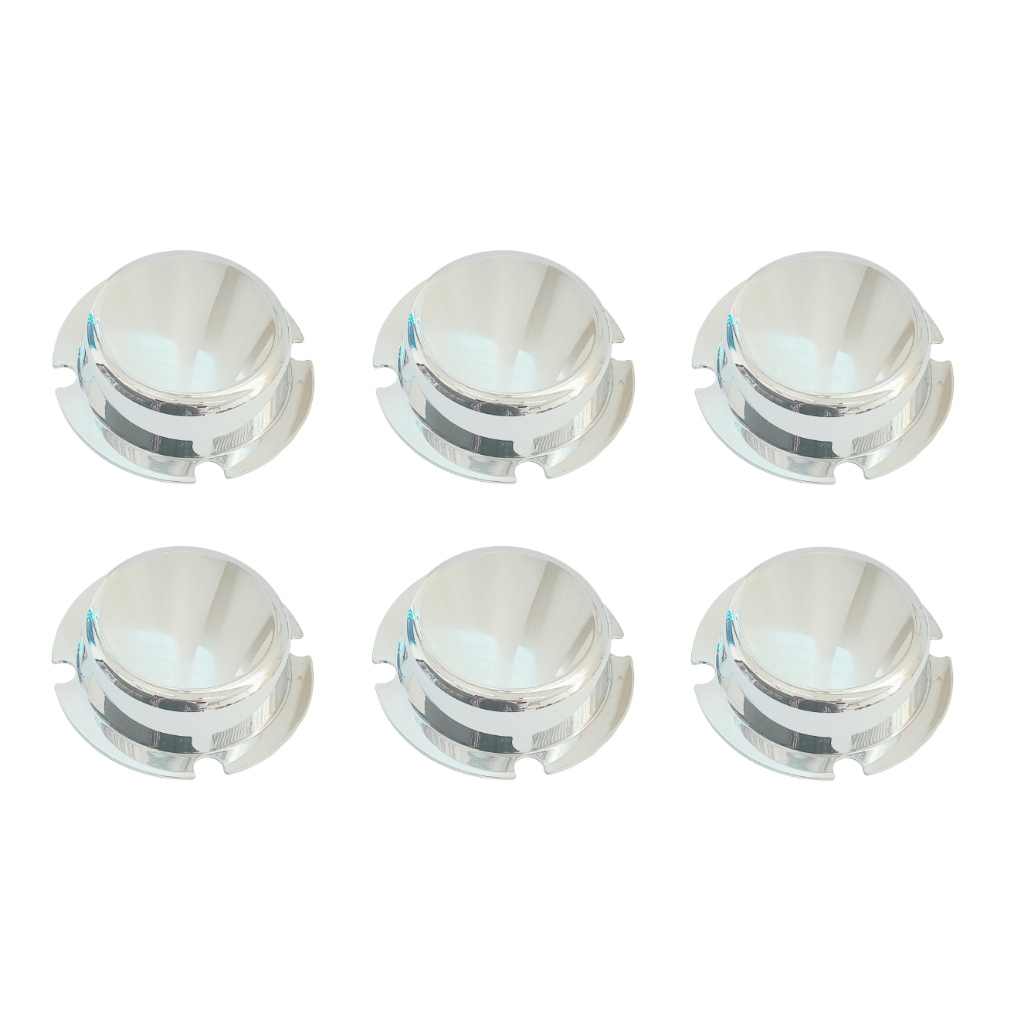 6 Tampa Cubo Cromada Roda Carreta 4 Furos Cubo Pequeno Randon Suspensys Truck Suspensys Randon Nova