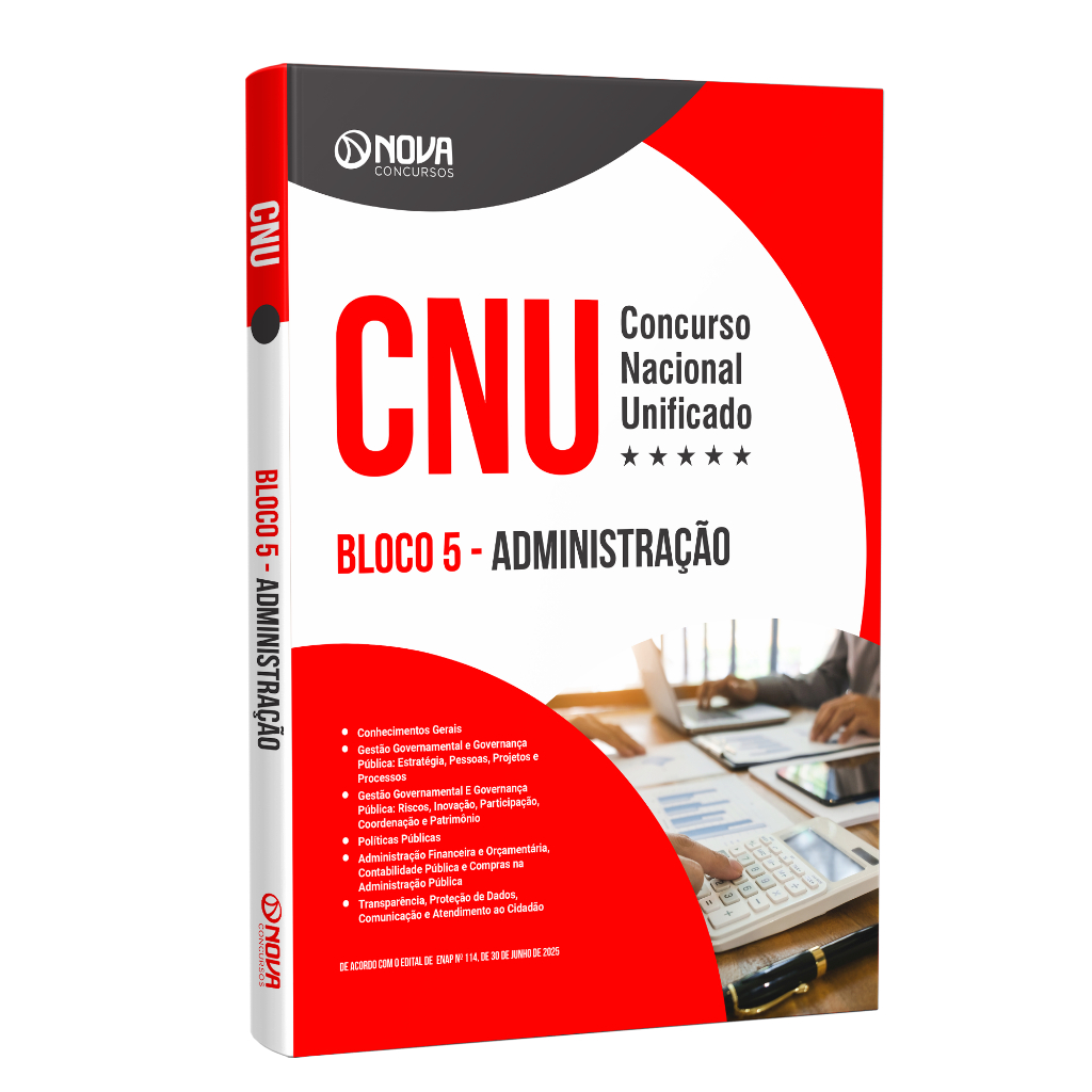 Imagem Apostila Oficial CNU 2025 - Bloco 5 - Administração