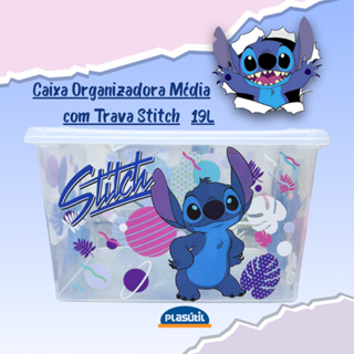 Caixa Organizadora Média com Trava Stitch (19L) Qualidade Plasútil -  Ideal para Organizar ✨💕🎁✔👀😜😍💖 em Oferta na Shopee