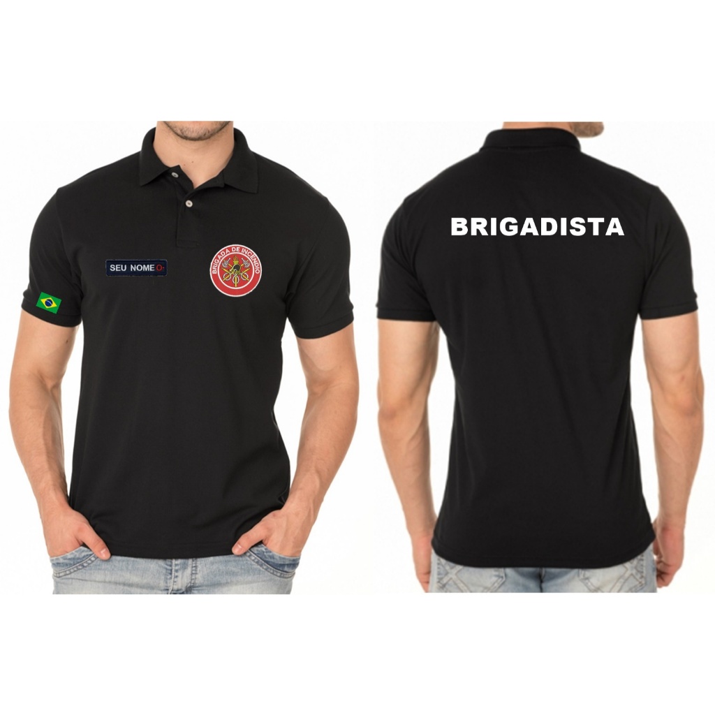 CAMISA POLO MASCULINO BRIGADA BRIGADISTA BORDADO