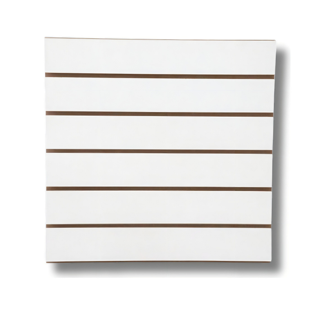Painel Canaletado Em Mdf 60x60cm Branco Expositor Loja