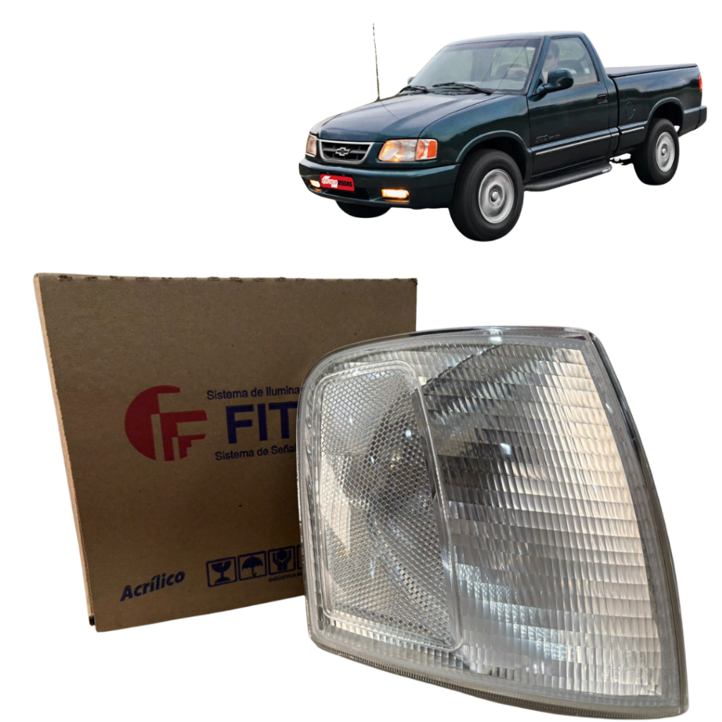 Lanterna Dianteira Pisca S10 Blazer 1996 1997 1998 1999 Cristal Seta