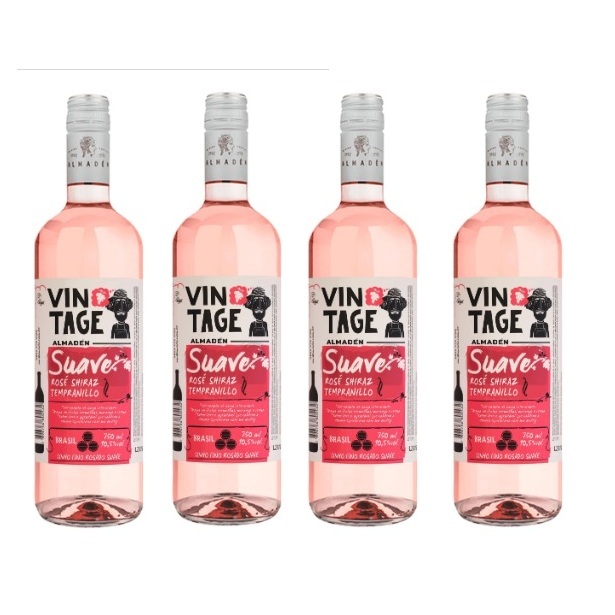 kit 04 und Vinho Fino Suave Miolo Almaden Vintage Blend 750 ml Escolha o seu
