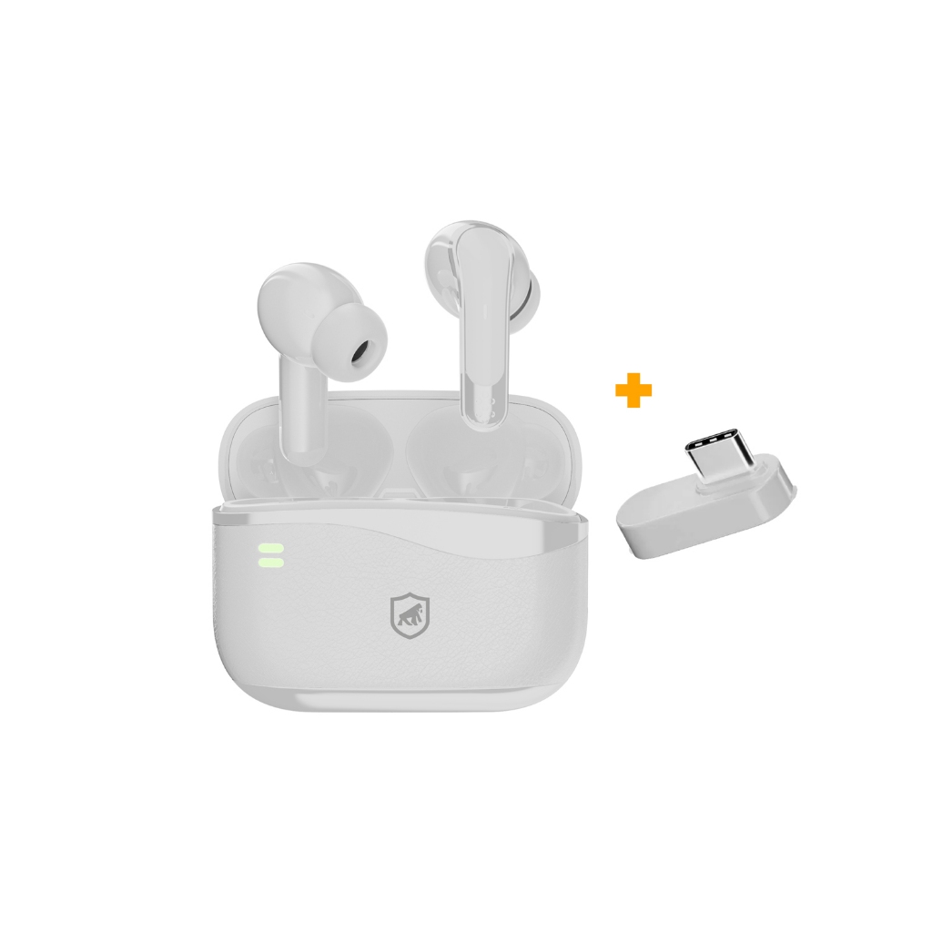 Earbuds Fone de Ouvido Bluetooth 5.4 com ANC, Cancelamento de Ruído, Adaptador USB-C 2.4G - Gshield em Oferta na Shopee