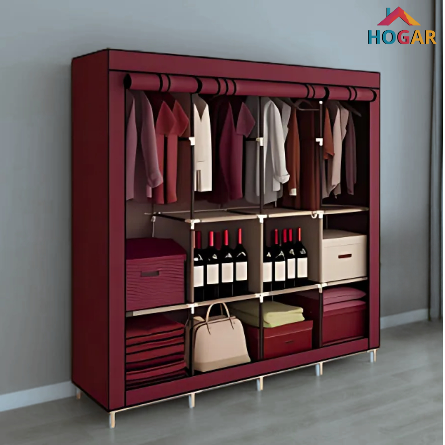 Closet de Roupas Arara 4 Divisórias Roupeiro Organizador de Vestuário Casal em Oferta na Shopee