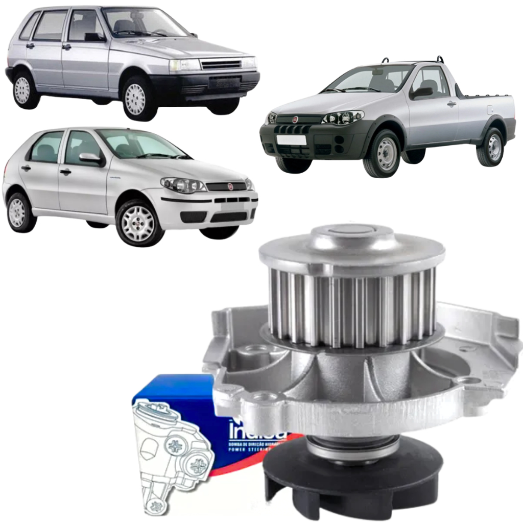 Bomba D'água Para Fiat Palio Siena Uno Motor Fire 1.0 8v 2001 a 2011 Original Indisa em Oferta na Shopee