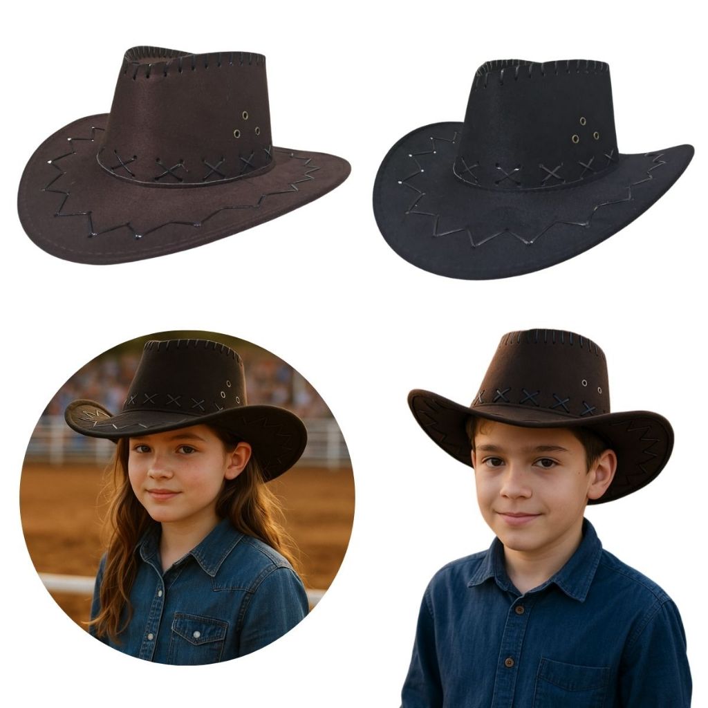 Chapéu Cowboy Velho Oeste Infantil Western Boiadeira Country Boiadeiro Rodeio Sertanejo Barretos