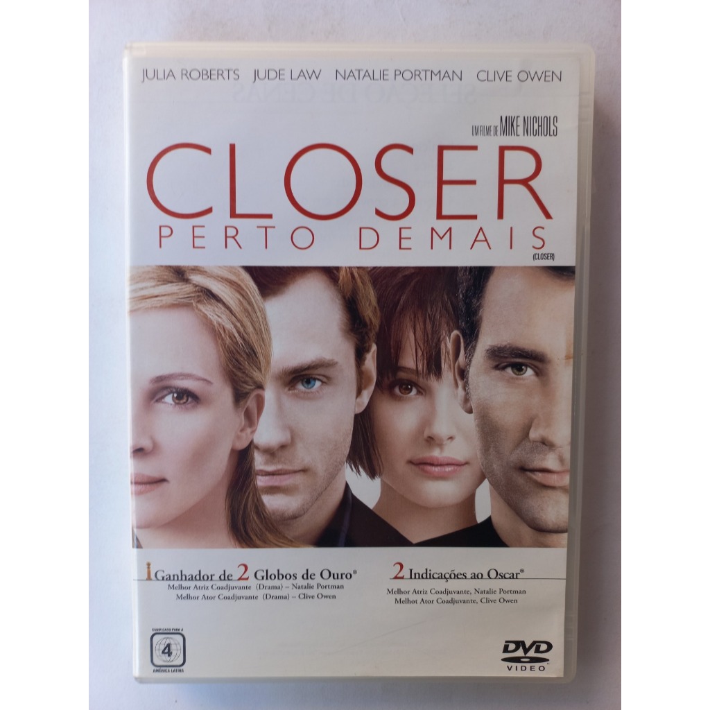 DVD: Closer; Perto Demais - Filme