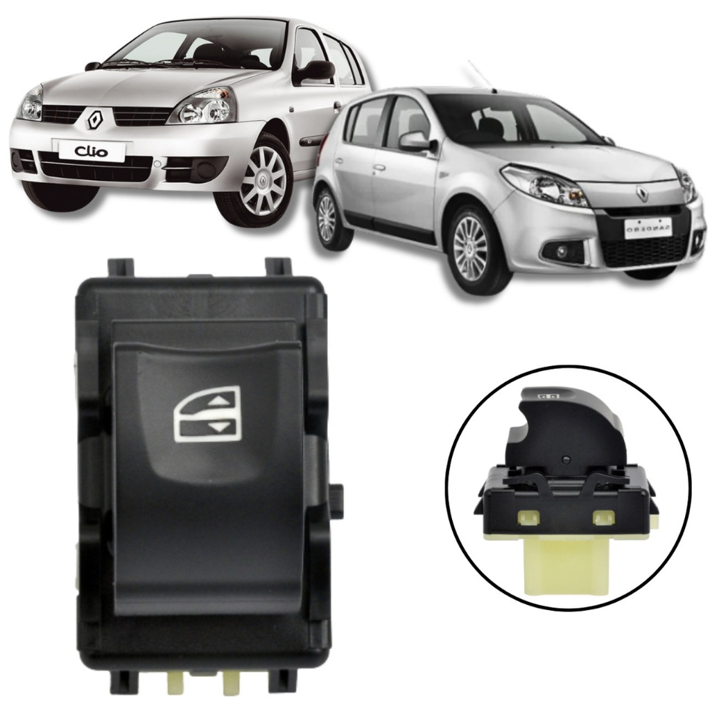BOTÃO INTERRUPTOR VIDRO ELÉTRICO RENAULT FLUENCE 2015/ CLIO LOGAN