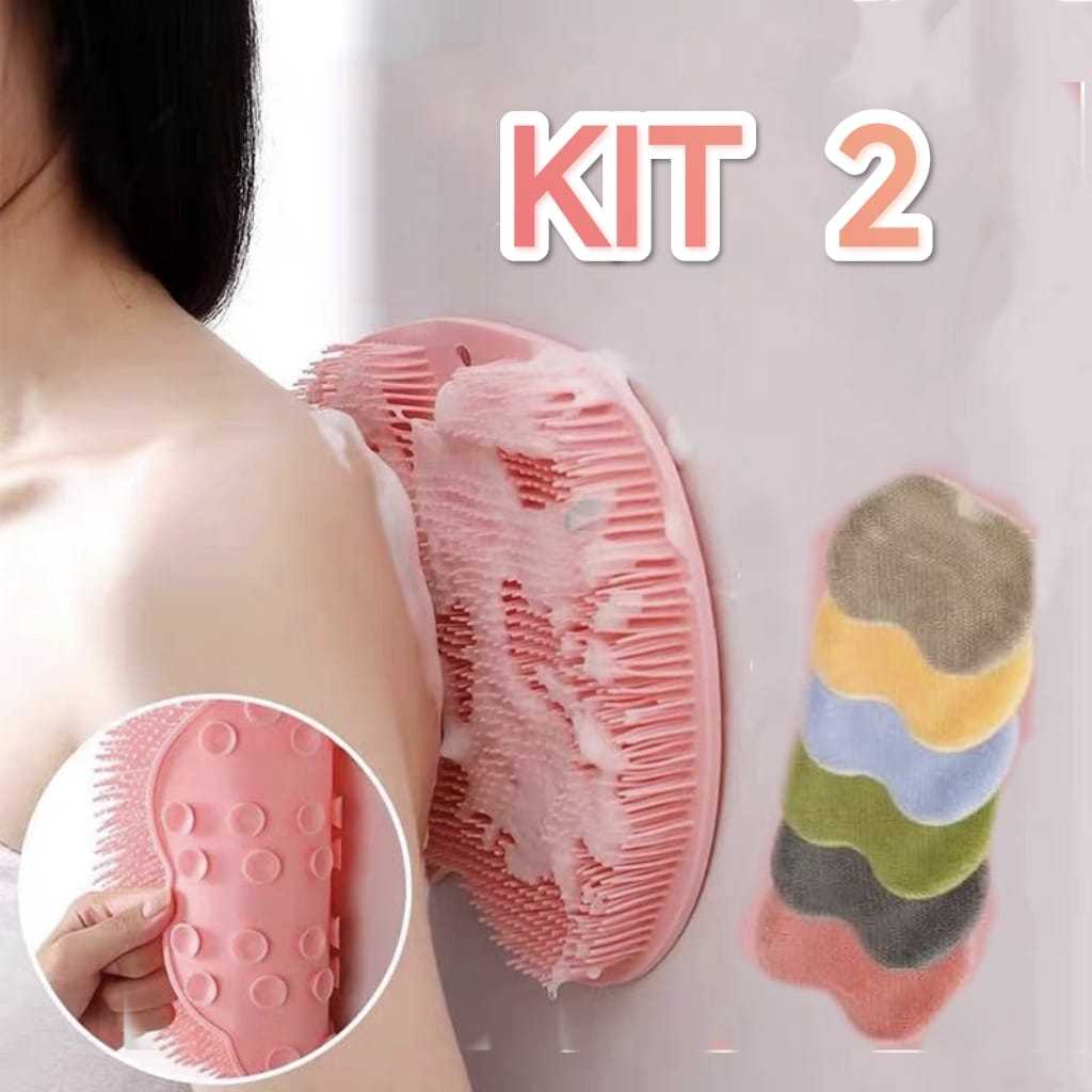 Kit 2 Chuveiro Para Os Pés Escova Massageadora As Costas Limpeza Do Banheiro Banheira Antiderrapante