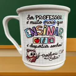 Lembrancinha dia do professor professora 5 caneca decorada presentear rapido envio mimoo criatico