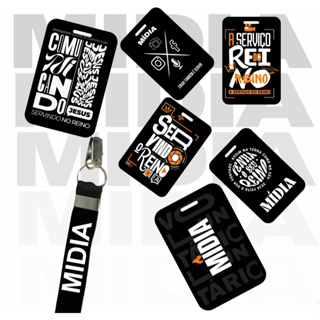 Crachá De Midia + Cordão  ( Crachá De PVC ) em Oferta na Shopee