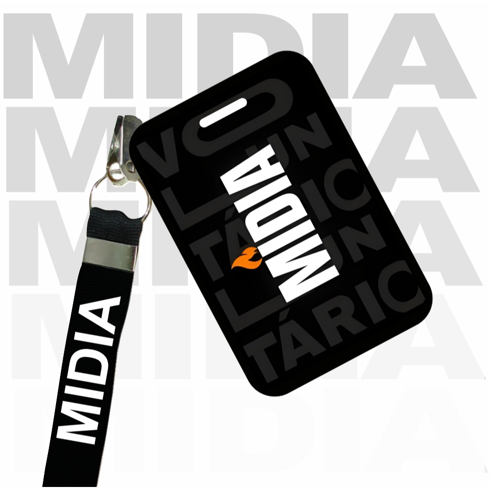 Crachá Profissional de Mídia – PVC Resistente com Impressão de Alta Definição em Oferta na Shopee