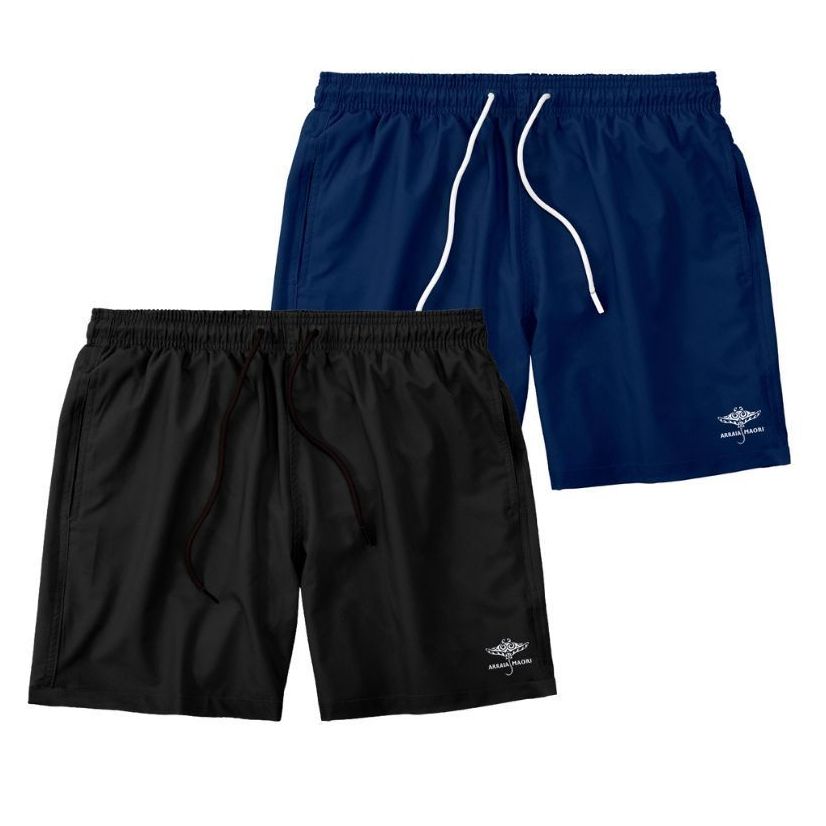 Kit 2 Short Masculino com Elastano Mauricinho Academia Esporte Treino Bermuda Praia Básico Liso