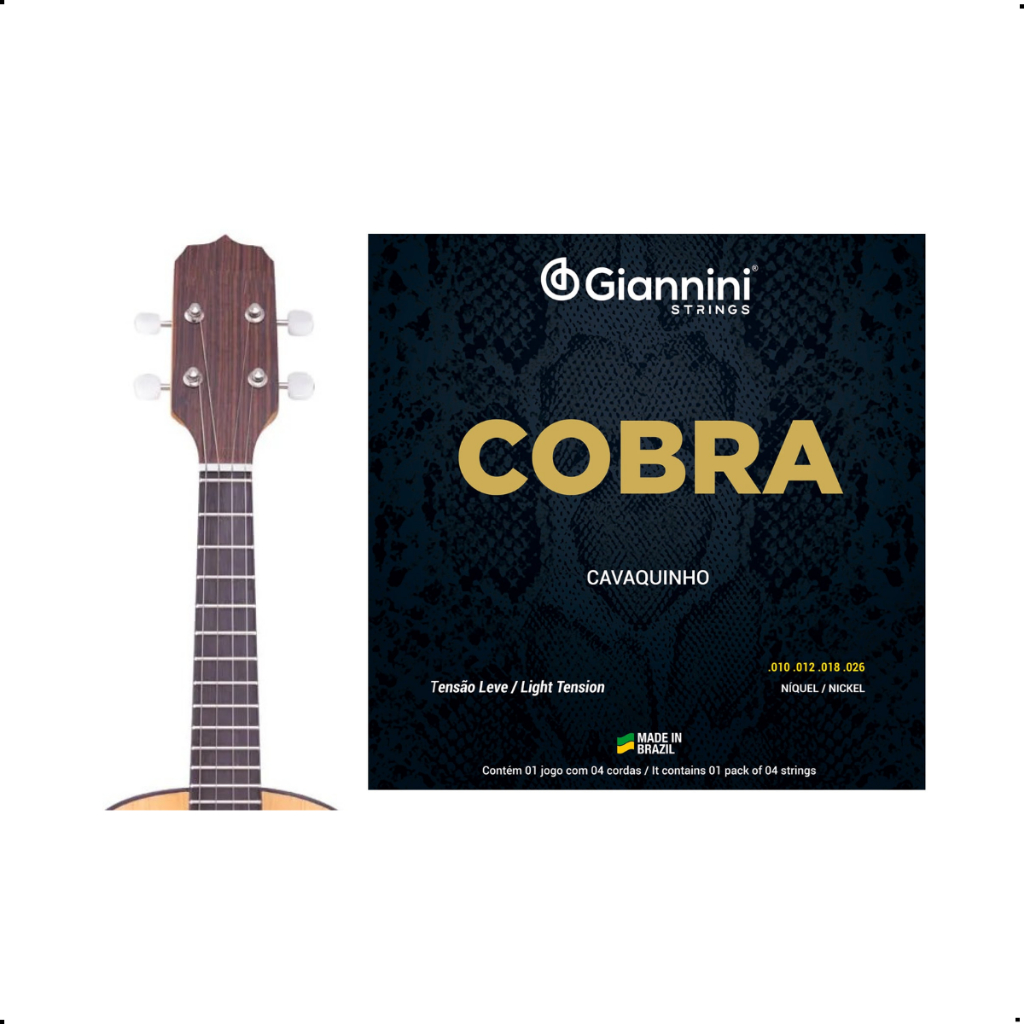 Encordoamento Cavaco Giannini Cobra Níquel Tensão Leve