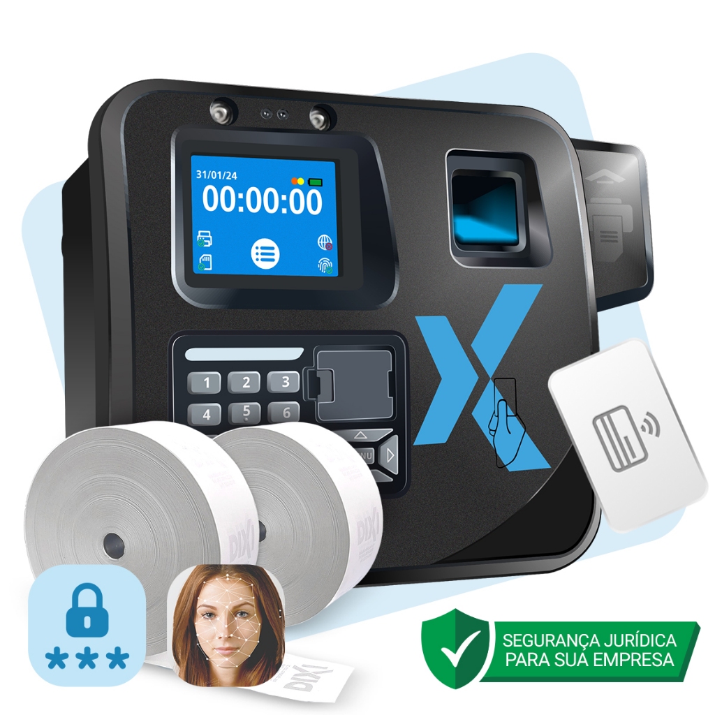Relogio Marcador Ponto Bio Facial Prox Senha Homologado MTE 671