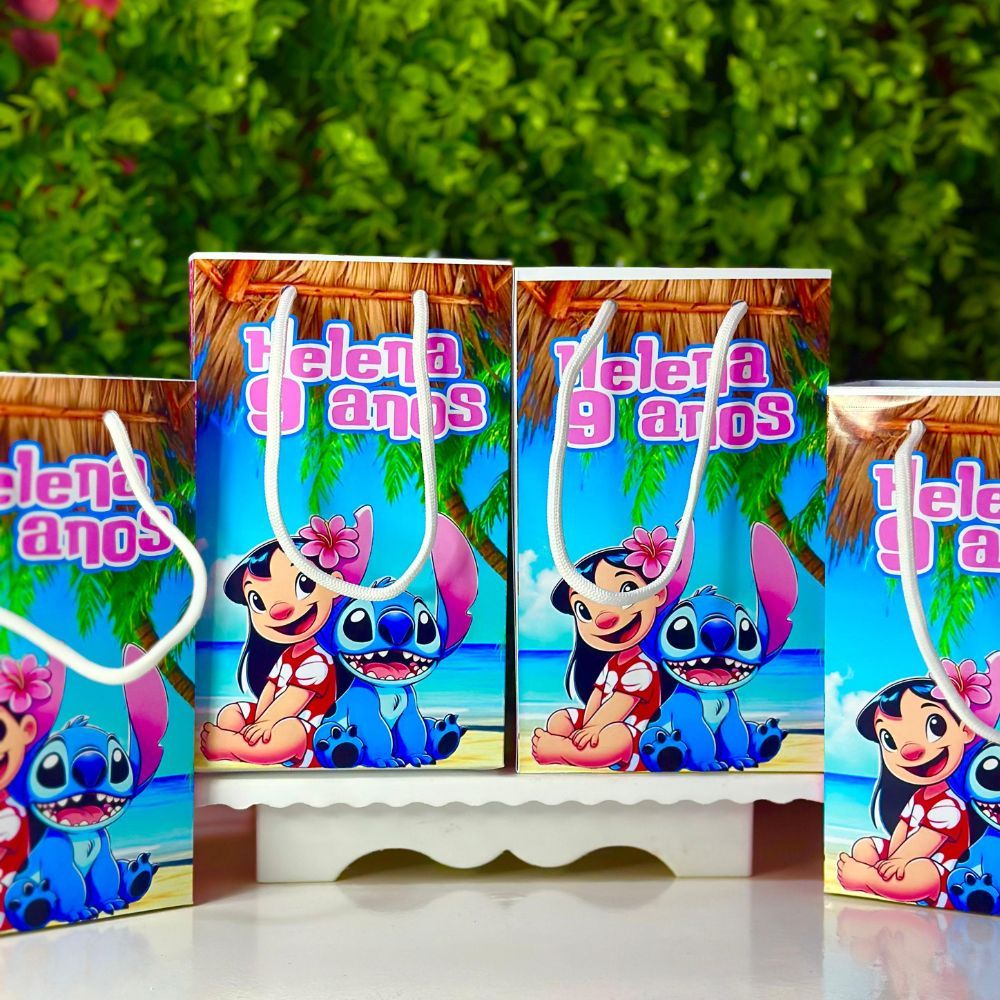 Sacolinhas Personalizadas Fazemos todos os temas LILO E STITCH - Lembrancinha de Festa de Aniversário STITCH e Lilo