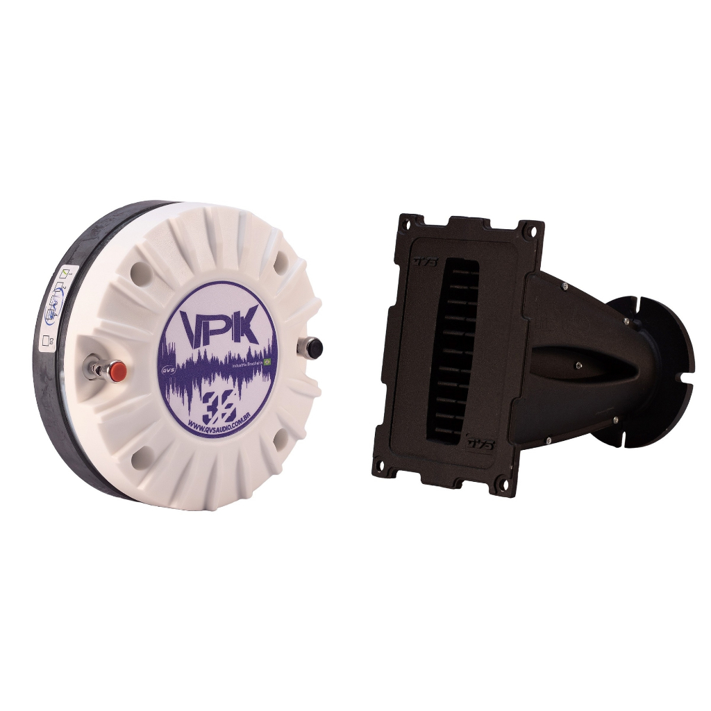 Driver TI QVS 35VPK 150W Rms Titanio + Guia de onda QVS 2021 Som Automotivo Som Profissional Line Array