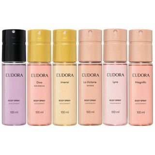Body Spray Eudora Desodorante Feminino 100ml | Imensi, Lyra, La victorie Intense, Magnific, Eudora Roxo, Diva Esplêndida