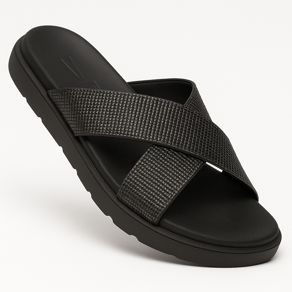 Sandália Vizzano Papete Rasteira Strass Tira Grossa 6459-122 Preta em Oferta na Shopee