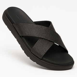 Sandália Vizzano Papete Rasteira Strass Tira Grossa 6459-122 Preta em Oferta na Shopee