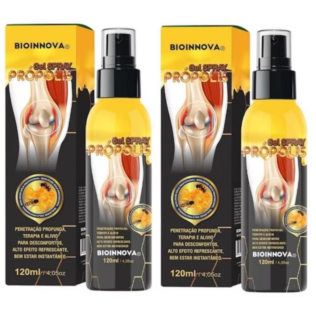 Kit 2 Gel Spray Própolis Cânfora e Mentol Para Massagem 120ml - Bioinnova