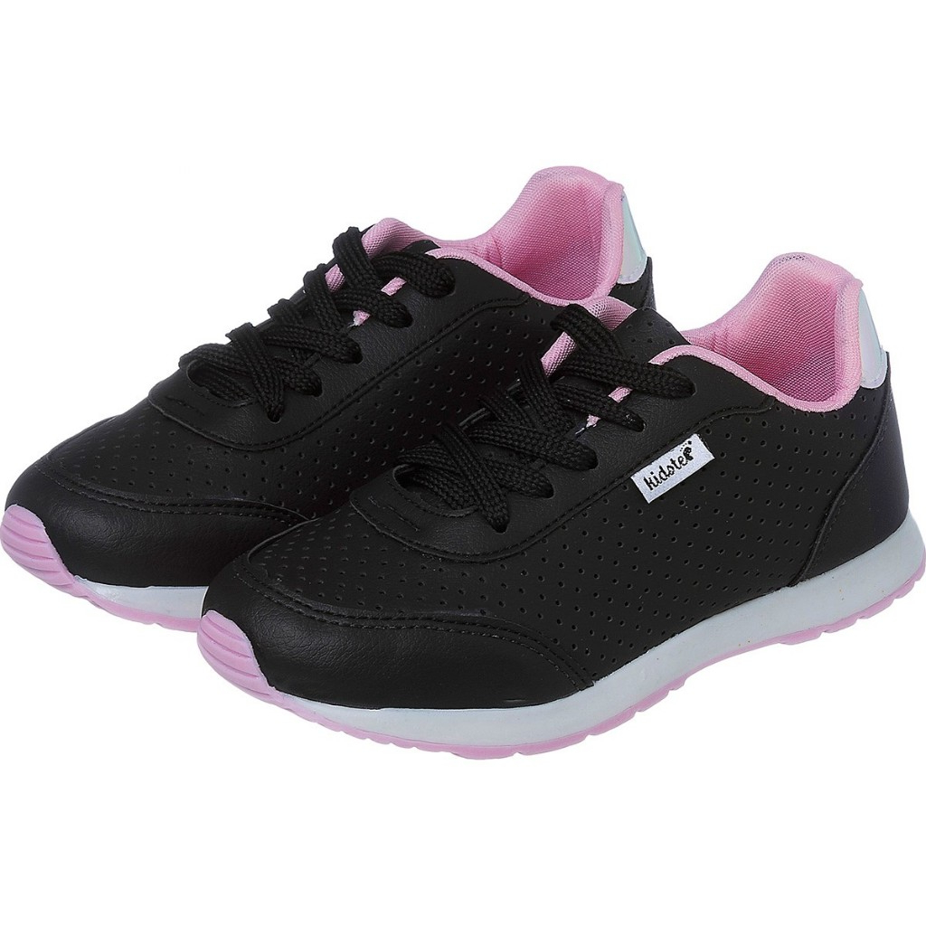 Kidstep Tenis Escolar Infantil Feminino Jogging Preto com Rosa 20 ao 36 Kidstep Tenis Escolar Infantil Feminino Jogging Preto com Rosa 20 ao 36