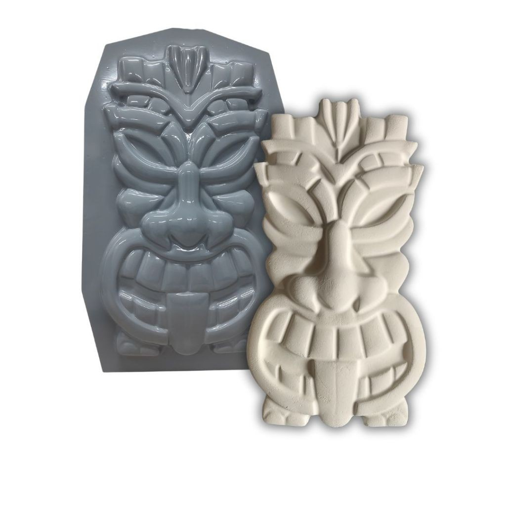 Forma Para Fabricar Máscara Tiki Tribal Gesso Decoração