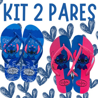 Kit 2 Pares de Chinelo Stitch Barato Confortável
