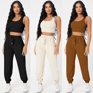 Conjunto Feminino Varias Cores Calça e Blusinha em Tecido Exclusivo Premium em Oferta na Shopee