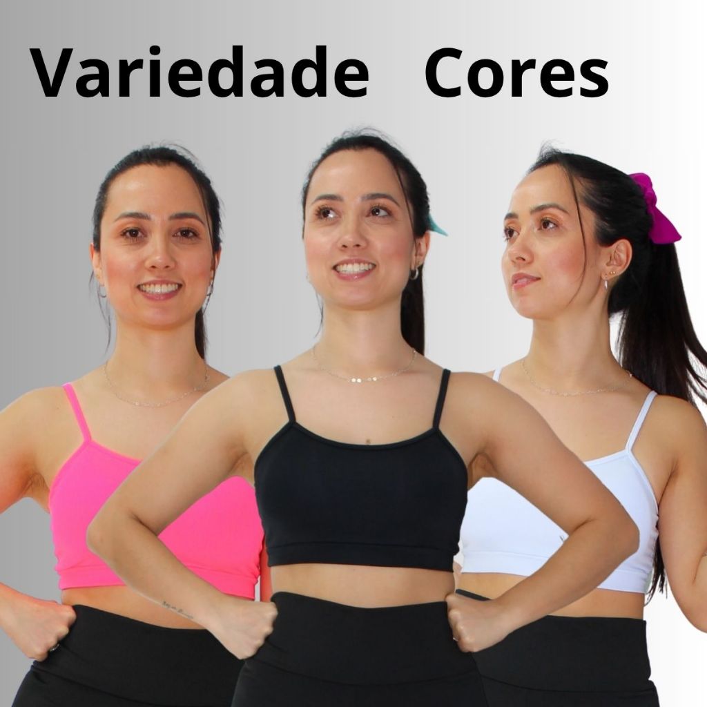 Top De Alcinha Com Bojo Removível Na Promoção Fitness