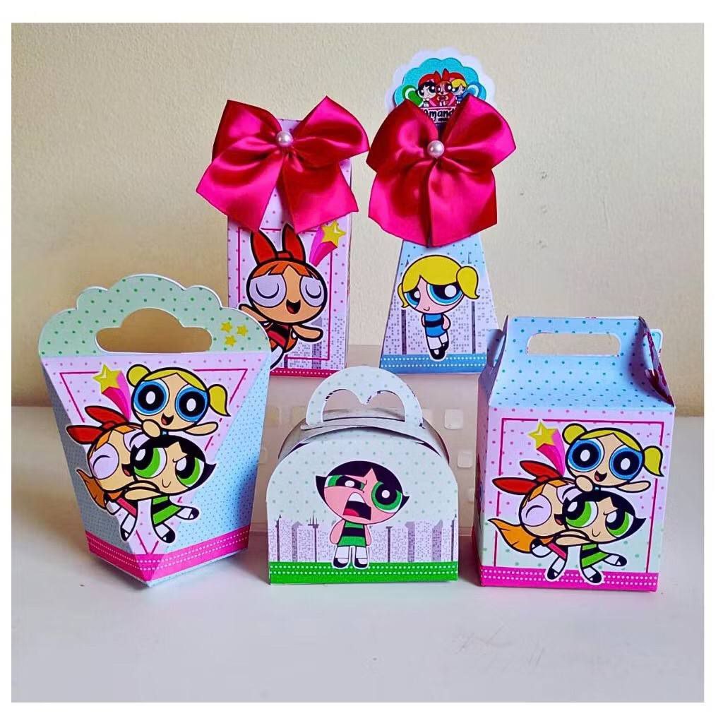 Kit Personalizado MENINAS SUPER PODEROSAS PEGUE E MONTE / Kit Festa Caixinhas Personalizadas / Lembrancinhas de festa