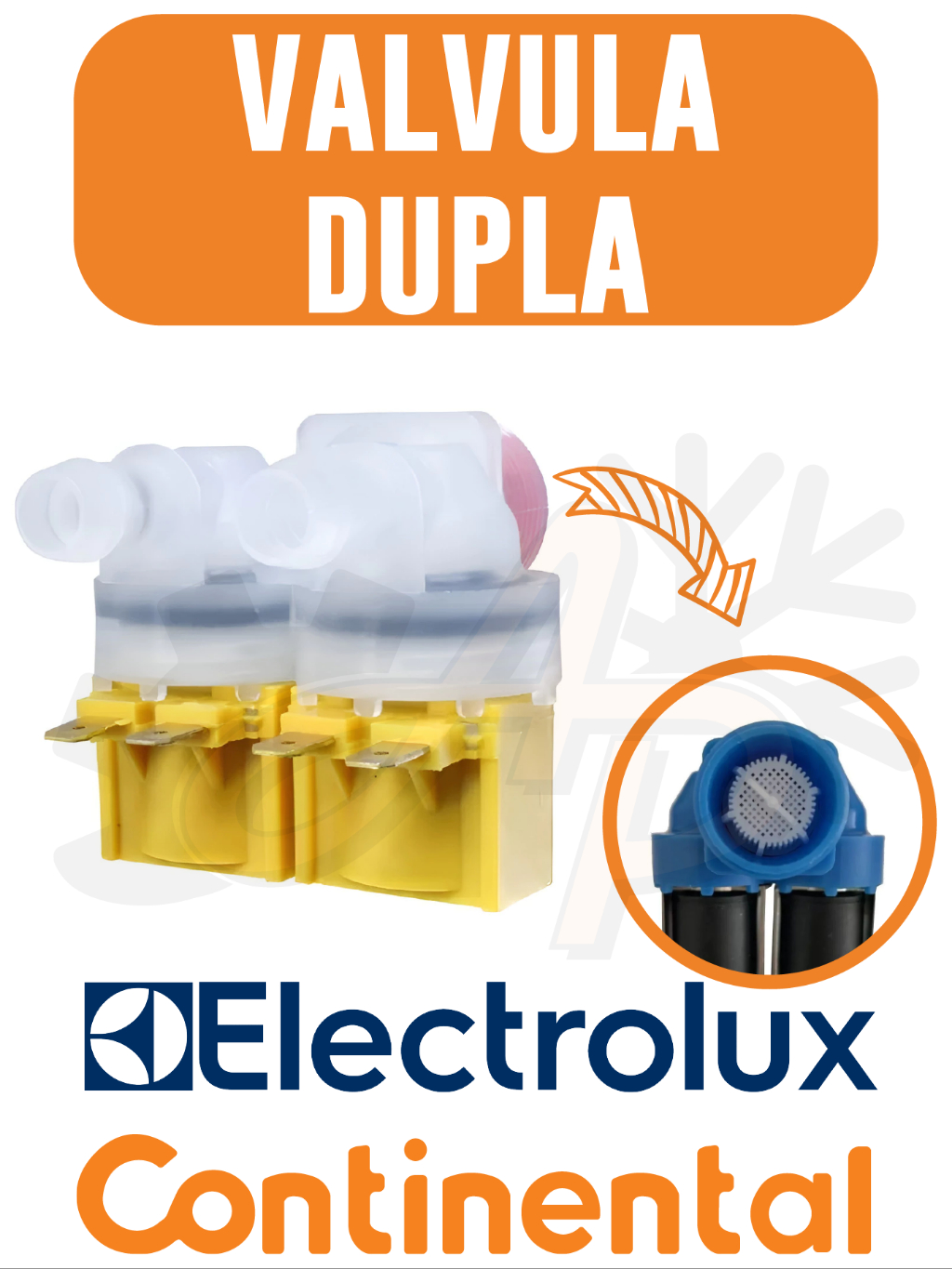 Válvula Dupla Emicol para Electrolux Lac11 Lac12 Lac13 A99084601 110v ou 220v