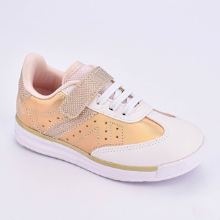 Tênis Infantil Menina RK 70 Kidy Ouro Streetwear Retrô Super Leve Moderno Brilho Antiderrapante em Oferta na Shopee