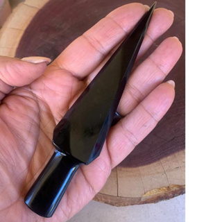 Adaga em Pedra Obsidiana Negra em Oferta na Shopee