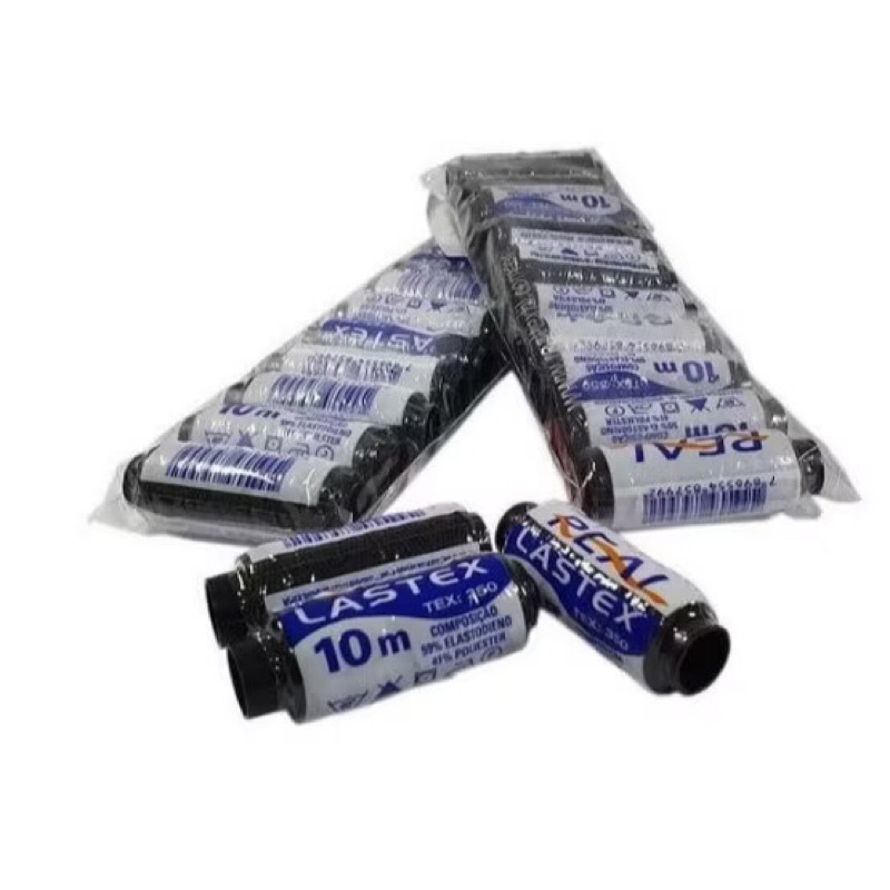 Lastex real cores 10 rolos com 10 metros em Oferta na Shopee