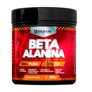 Beta Alanina 250g 100% Pura Importada Soldiers Nutrition Suplemento Esportivo Performance Saúde em Oferta na Shopee