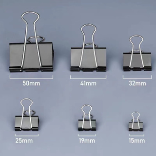 Prendedor De Papel  tem 12/40 pçs  19mm, 25mm, 32mm, 41mm e 51mm  Grampo Binder Clip Artesanato em Oferta na Shopee