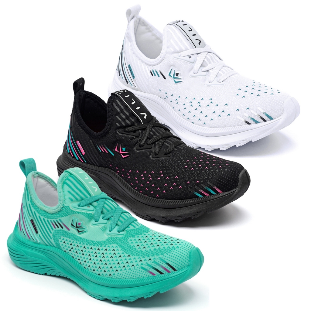 Kit 3 Tênis Feminino Vili Neon Esportivo Caminhada Academia em Oferta na Shopee