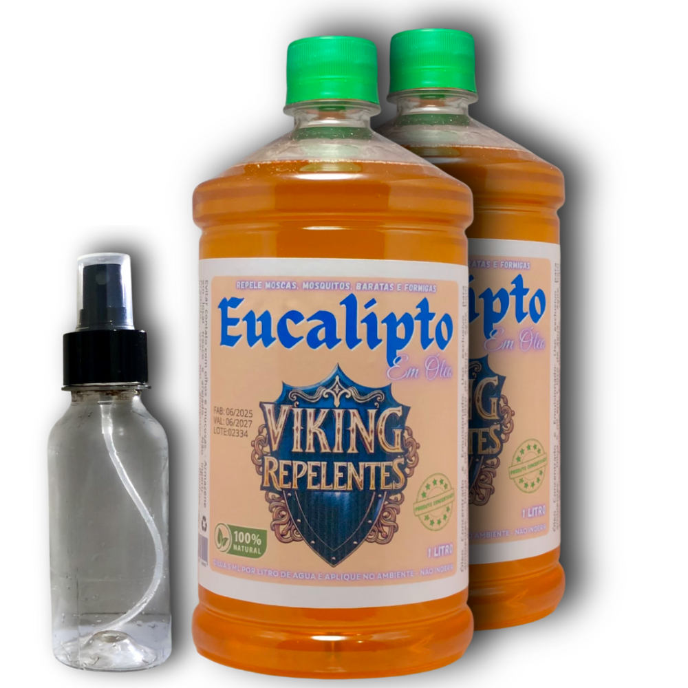 REPELENTE DE INSETOS - ÓLEO DE EUCALIPTO CONCENTRADO 2L + SPRAY 120ML