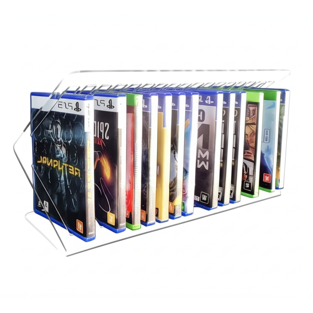 Suporte para jogos de video game ps2 Ps3 ps4 ps5 Xbox Series S 360 bluray nintendo switch acrilico