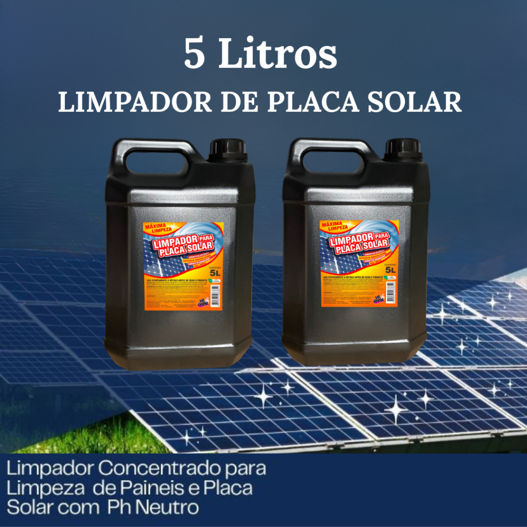 Limpador Placa Solar Energia Solar Fotovoltaica Concentrado 5 Litros 1 Litro em Oferta na Shopee