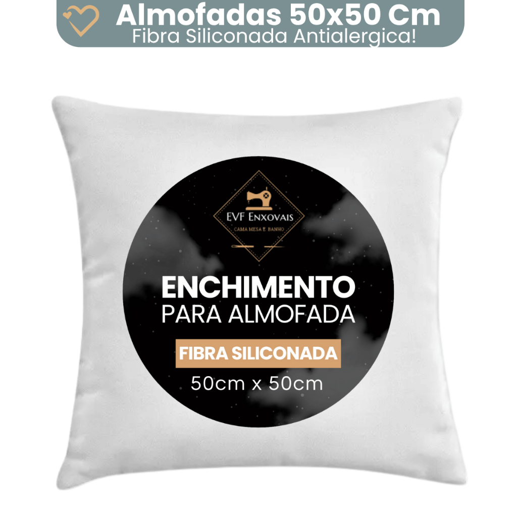 Enchimento Almofada Refil 50x50 Silicone Antialergico 1 Unidade