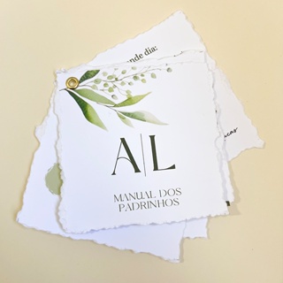 Manual dos Padrinhos Rústico Rasgado Kit em Oferta na Shopee