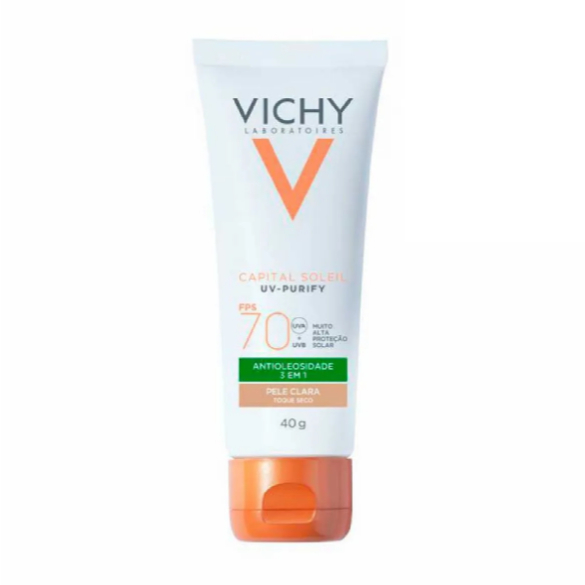 Protetor Solar Facial Vichy Capital Soleil UV-Purify FPS 70 Clara 40g