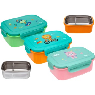 Bentô Box Buba Zoo Divisórias Lancheira Marmita Pote Merenda em Oferta na Shopee