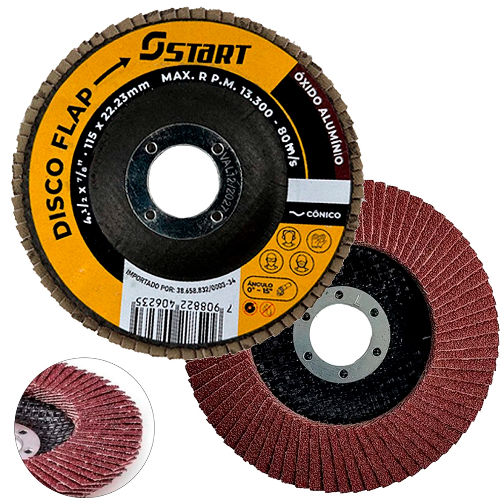 Disco Flap Desbaste Serra Aço Madeira Grão 60 em Oferta na Shopee